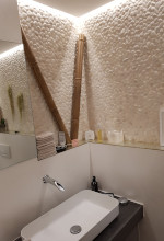 Optimal gestaltetes kleines Badezimmer